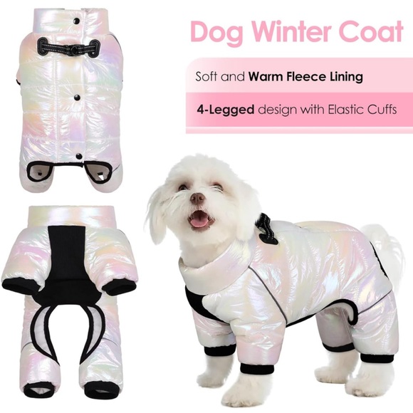 New Waterproof Dog Jacket, Warm Fullbody Dog Snowsuit - Picture 2 of 7